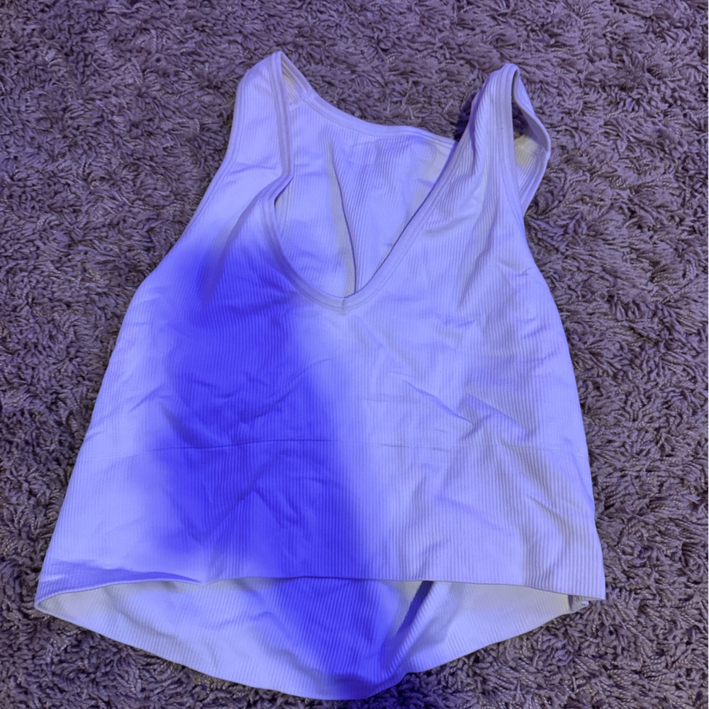 Athleta White and Blue Tank Top